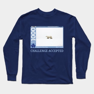 Challenge Accepted: Snowy Polar Bear Puzzle Long Sleeve T-Shirt